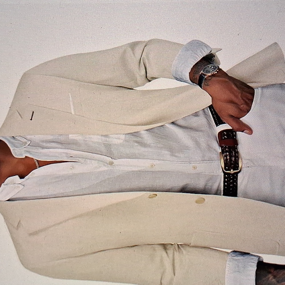 PJ PAUL JONES Elegant Men's Beige Blazer Size Large